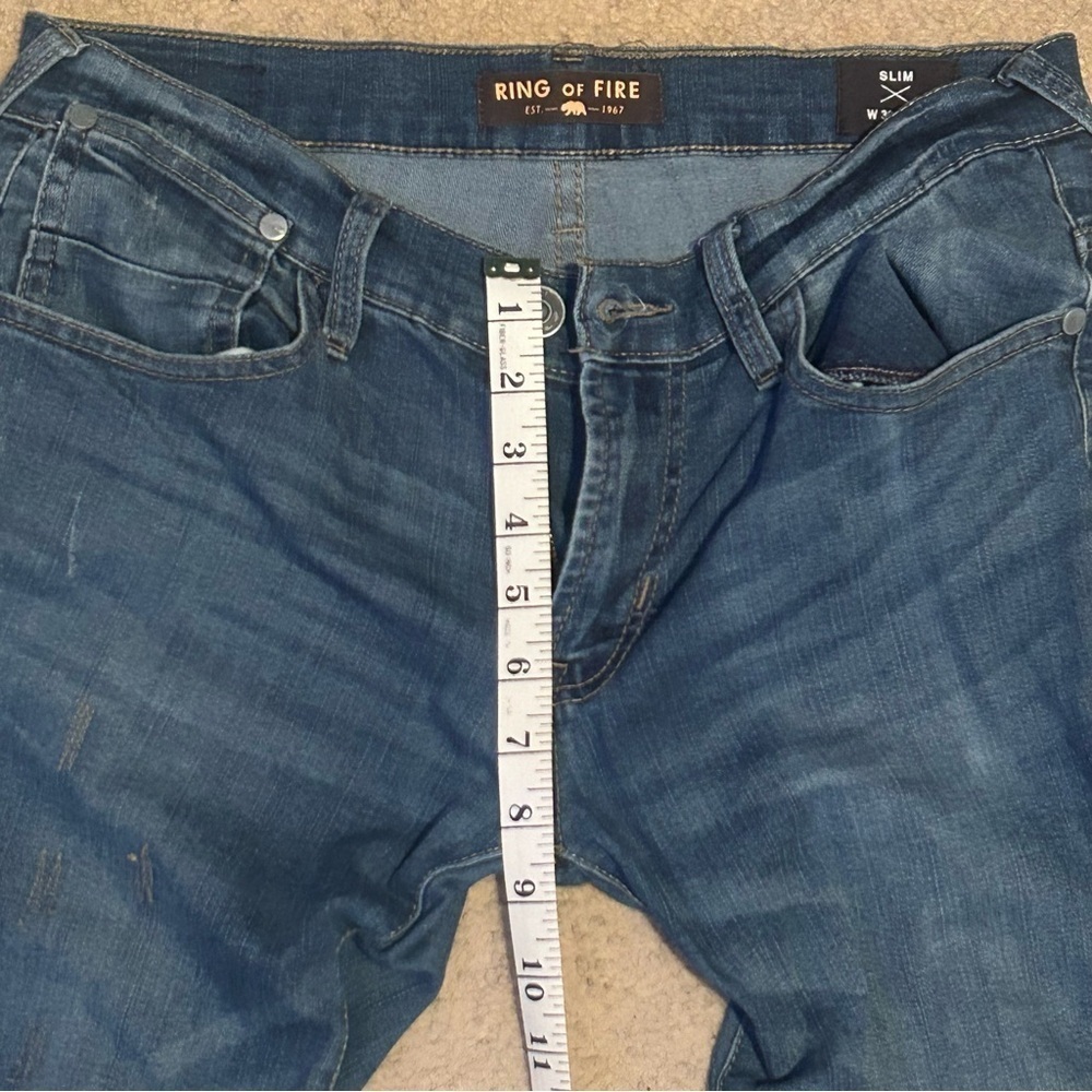 Women’s Ring of Fire Blue Skinny Jeans Fit Slim W 30 L 30 - Picture 7 of 8